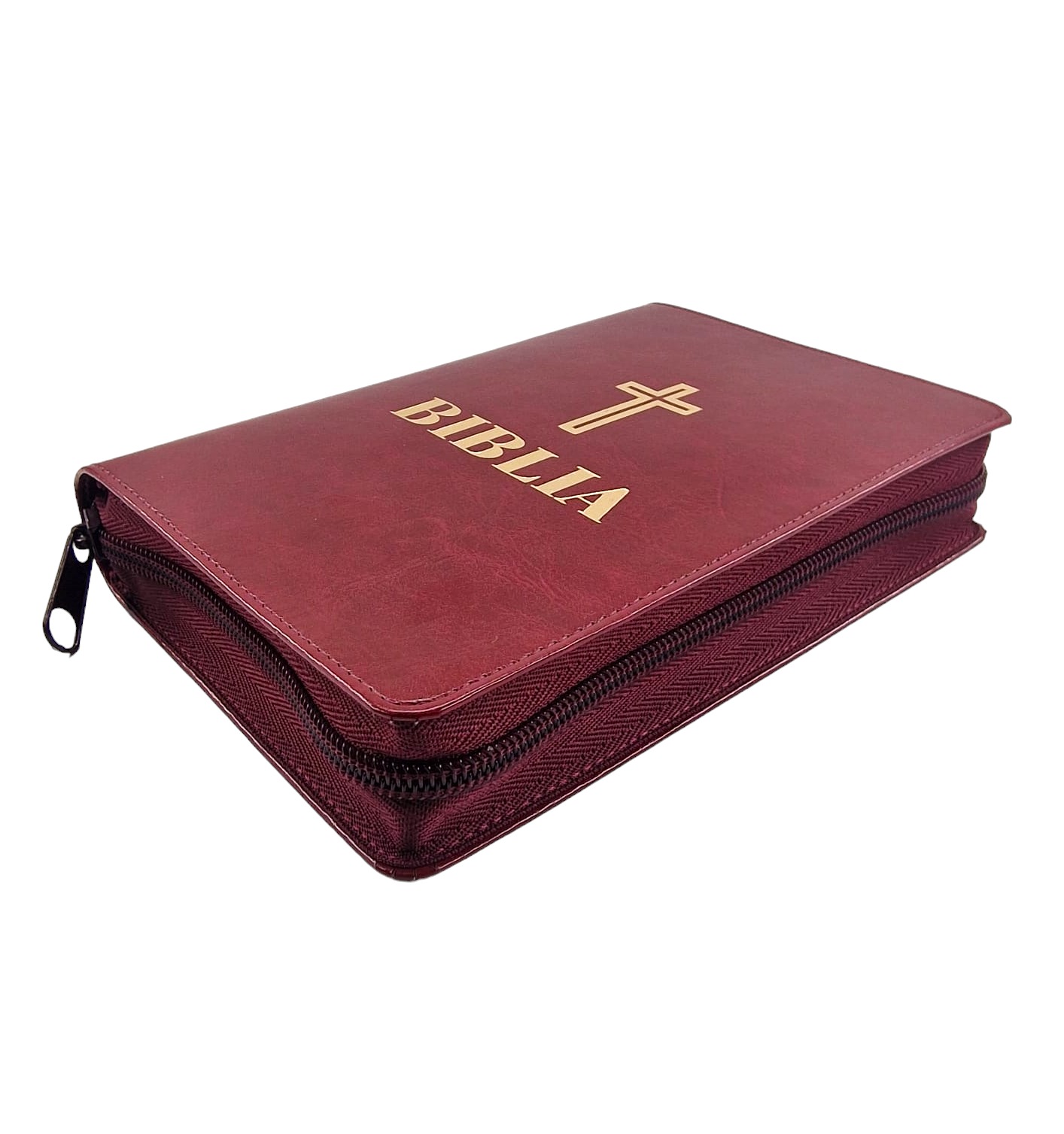 Biblia – format 053, grena, cu fermoar | Magazin MMB
